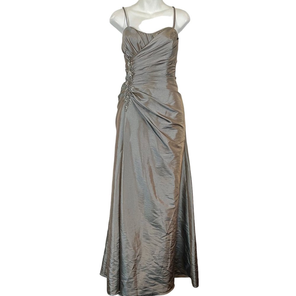 Jordan Strapless Silver Dress